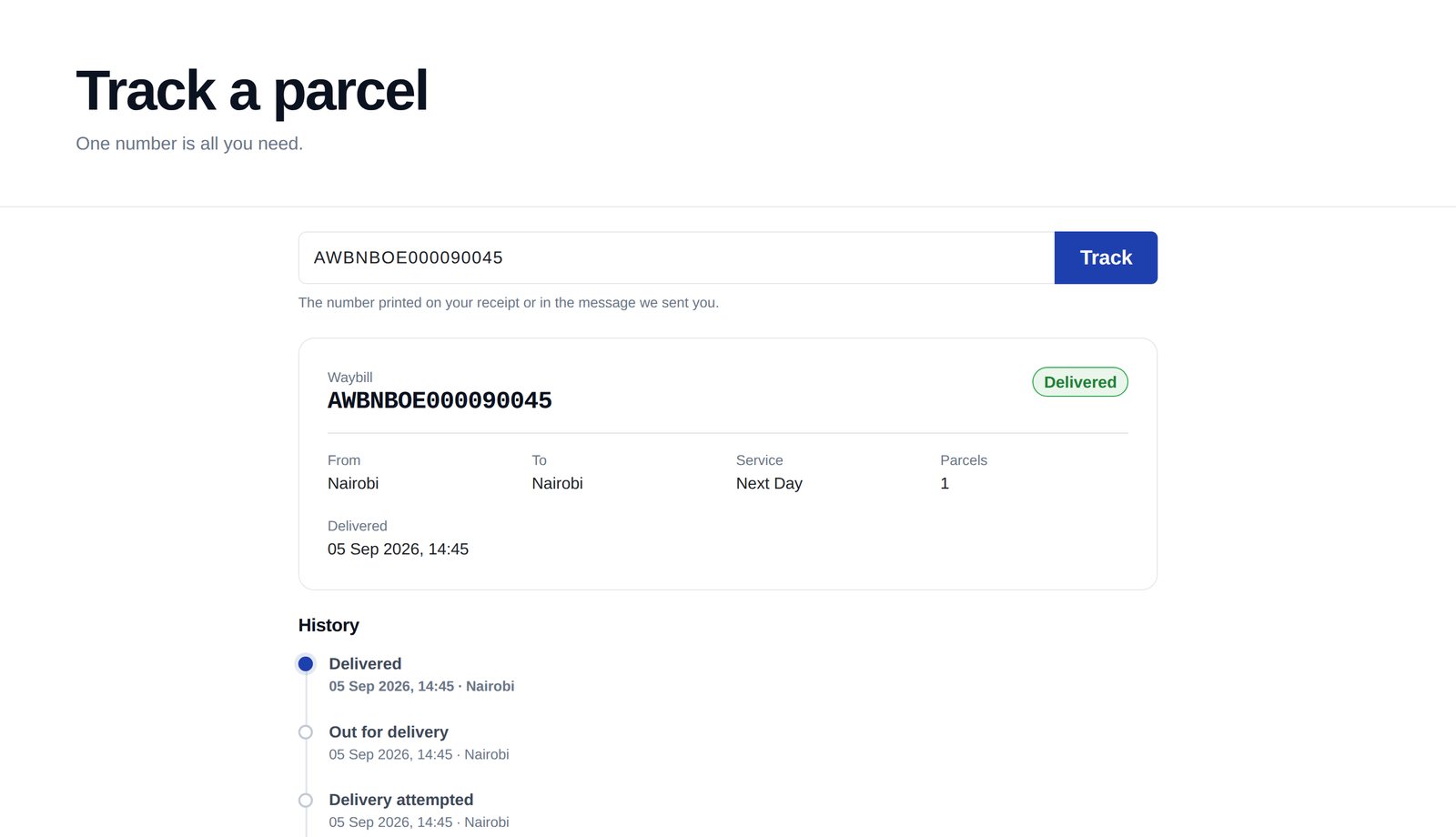 Tracking screen