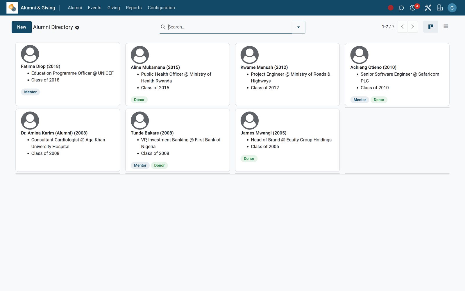 Alumni & Giving in the EduPrime: Alumni directory, donations, mentorship and a jobs board