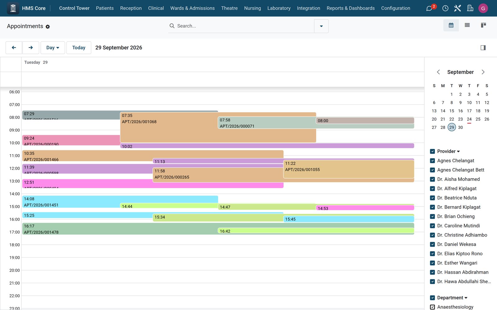 Appointments in BridgeERP