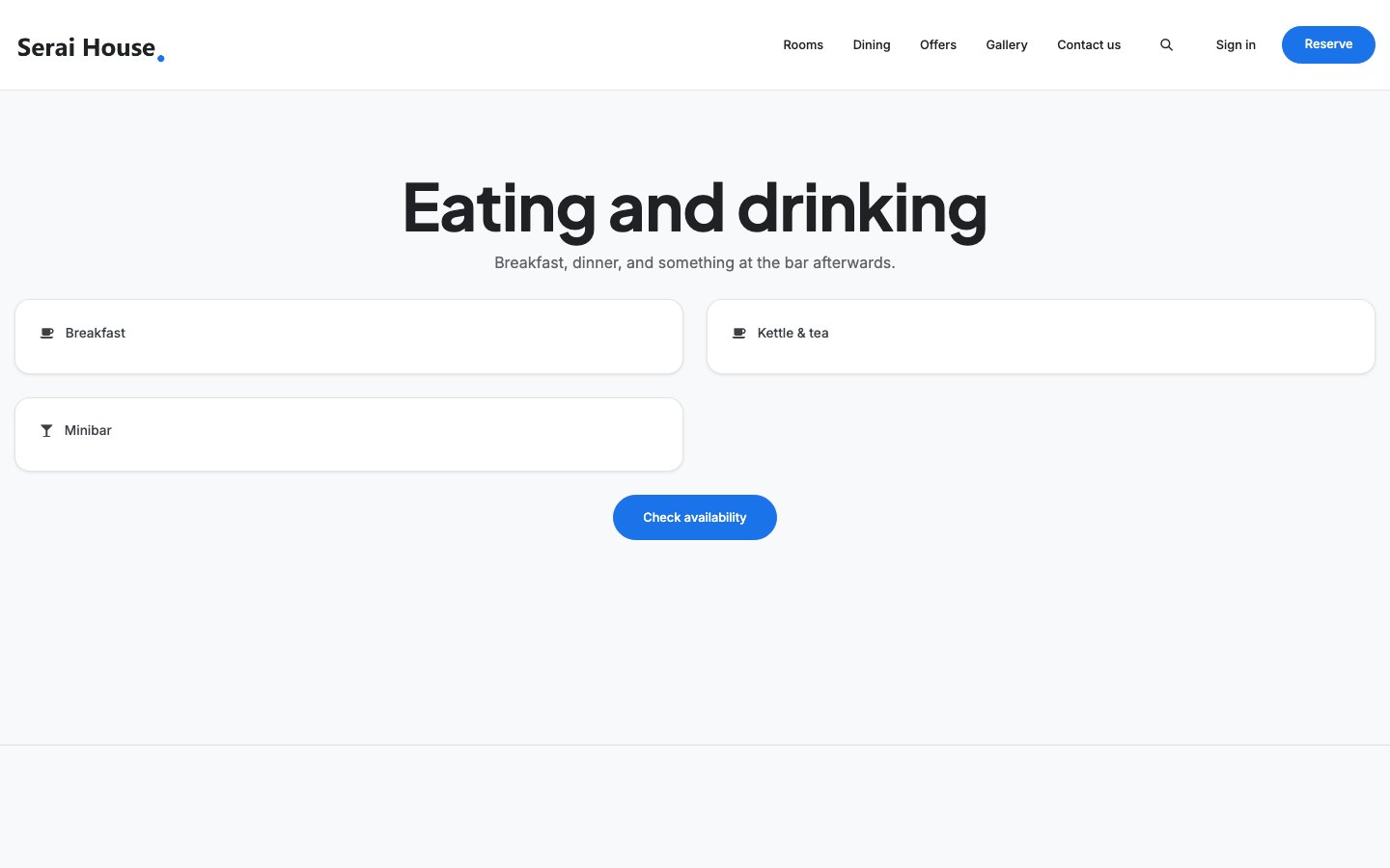 Dining on your site