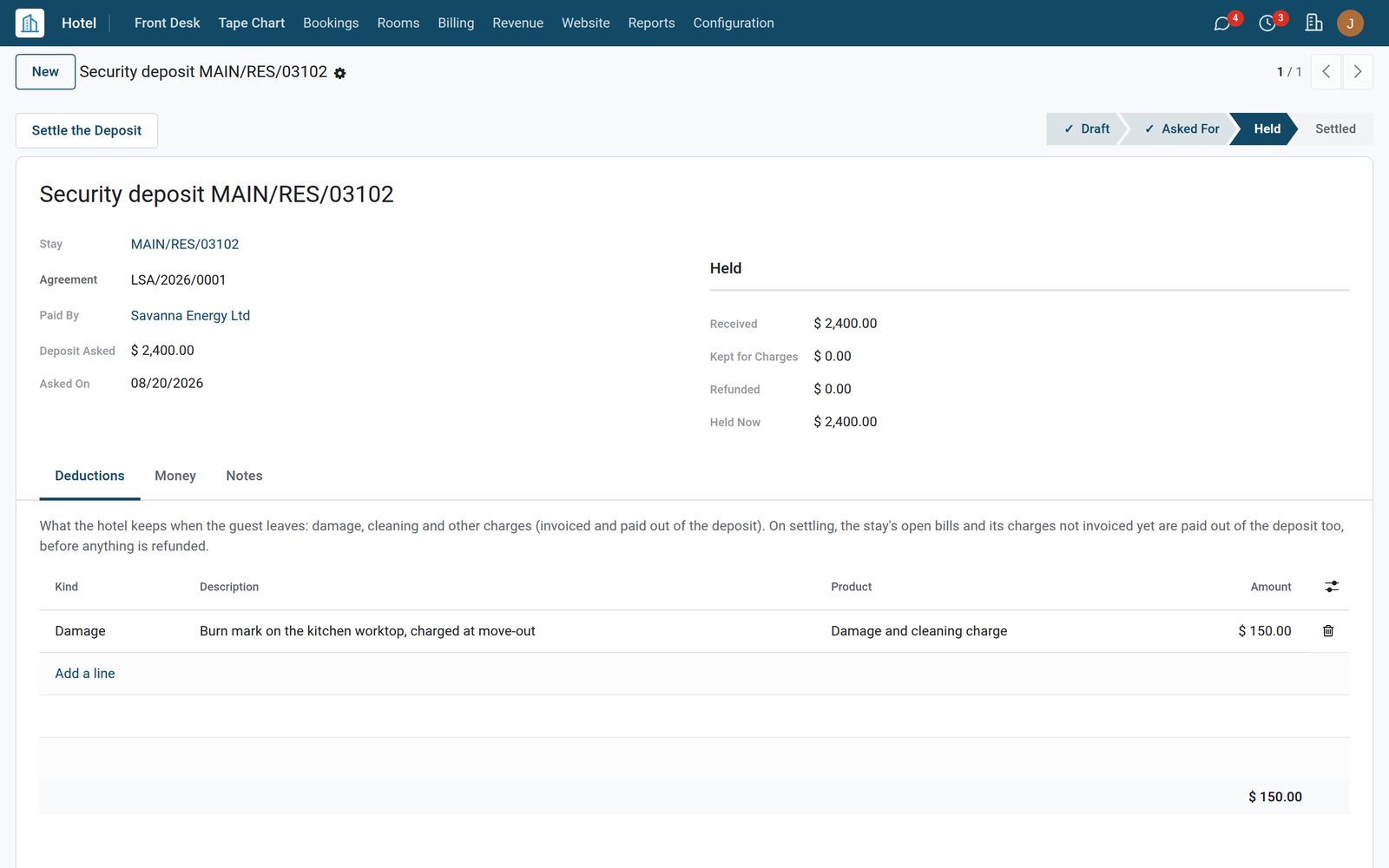 Long Stay: Security Deposits, Services and Meters