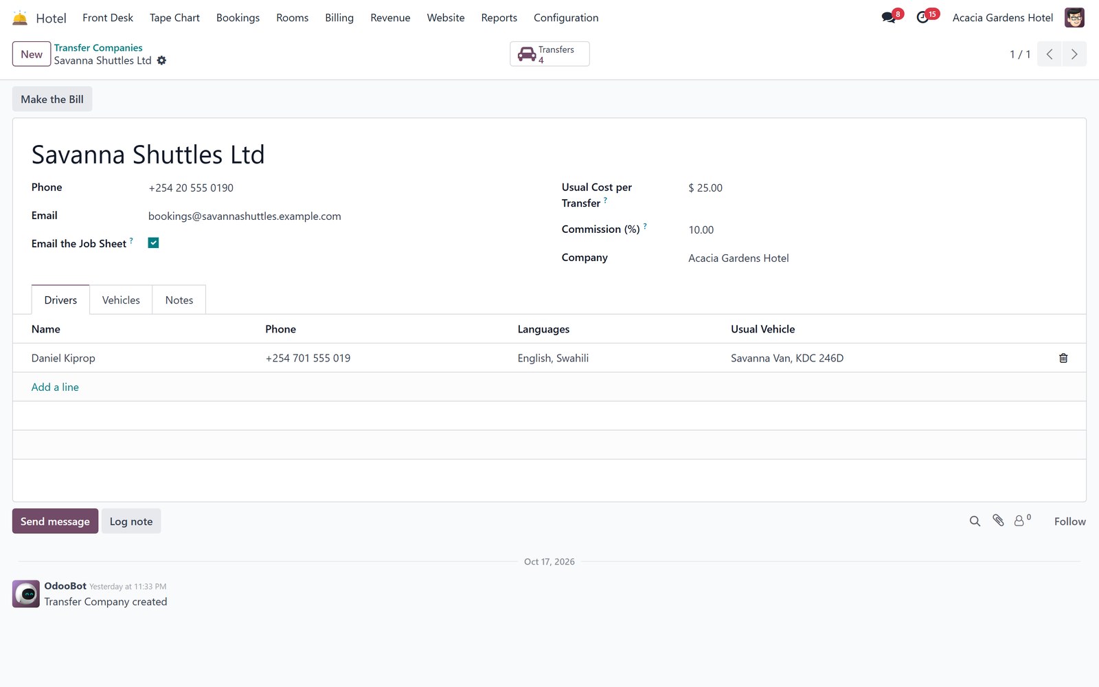 Guest Transfers: Transfer Companies and Shuttles