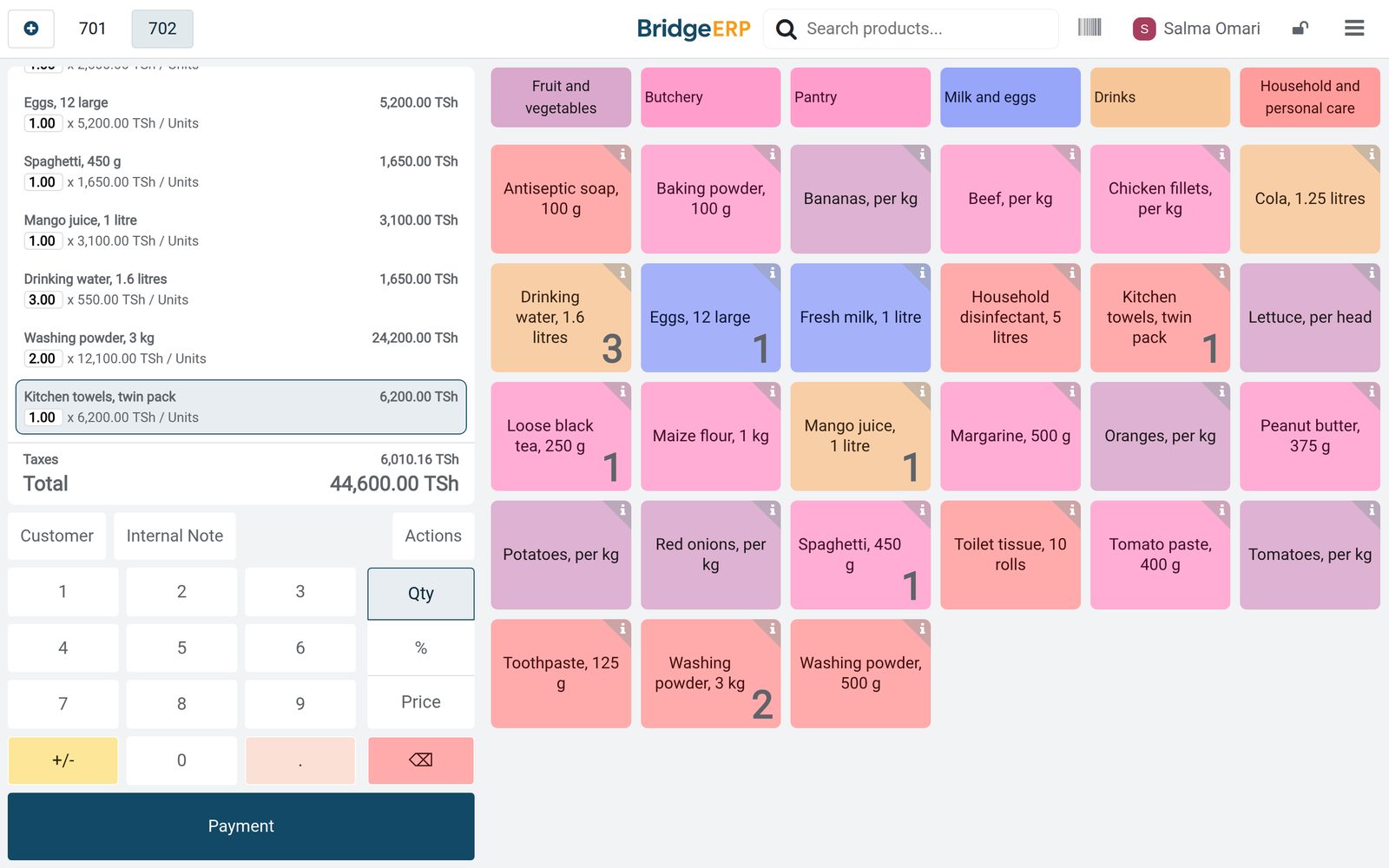 BridgeERP for supermarket: Checkouts, weighed produce and shelf stock for supermarkets