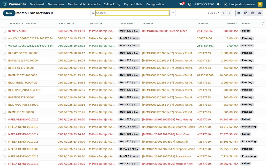 Payment Rails — Services
