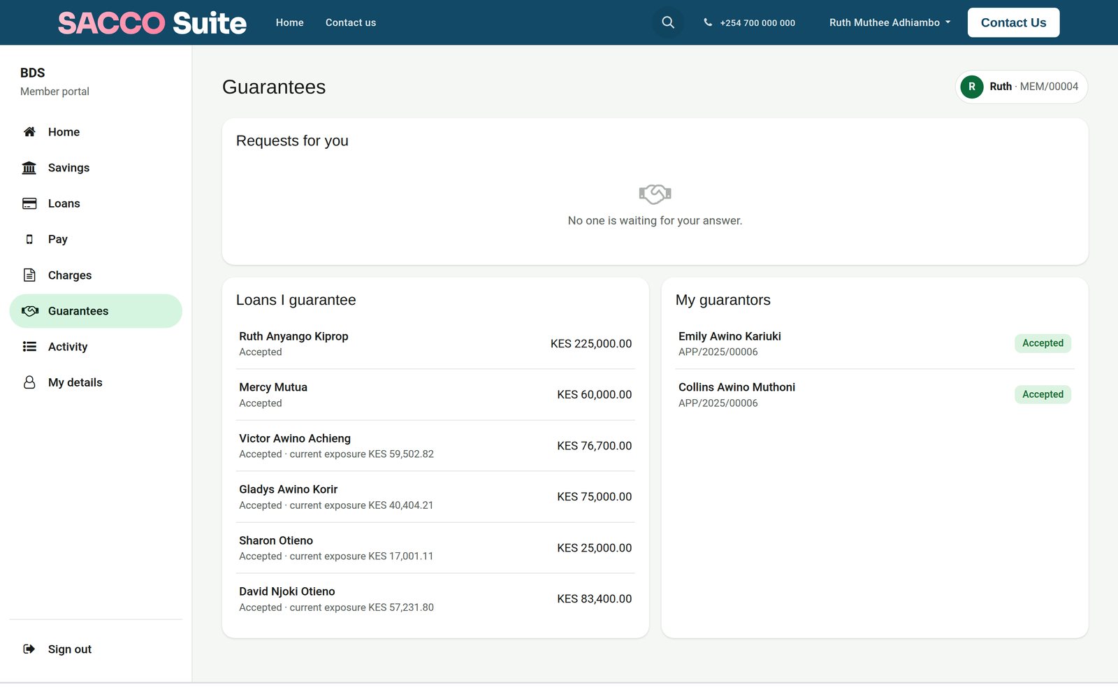 Member Portal: Guarantor requests, answered online