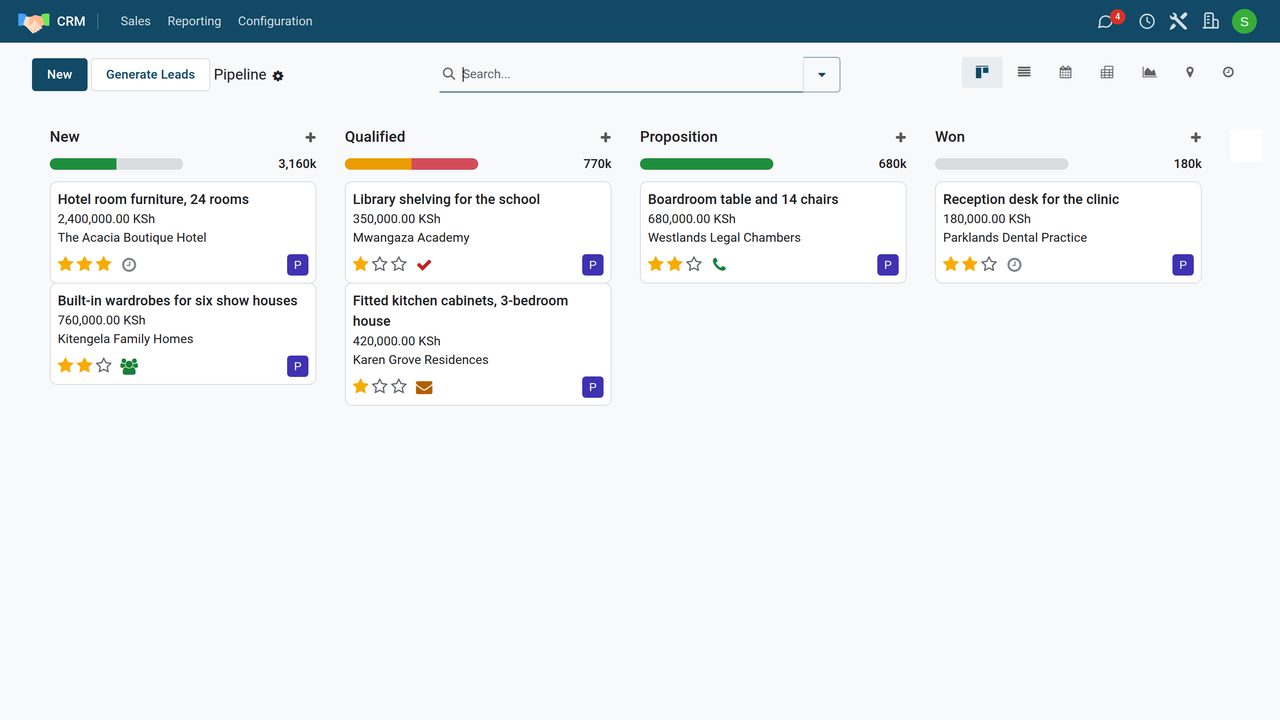 CRM in BridgeERP