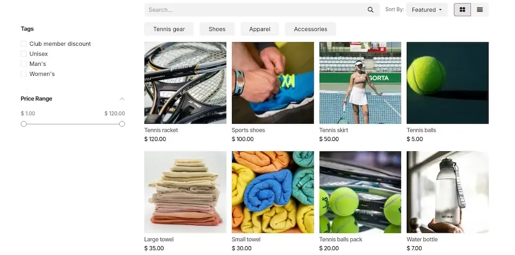 Sports Club E-commerce