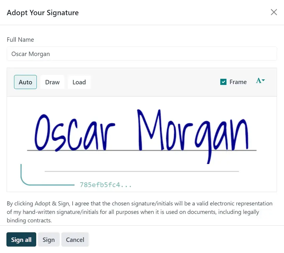 Custom Signatures